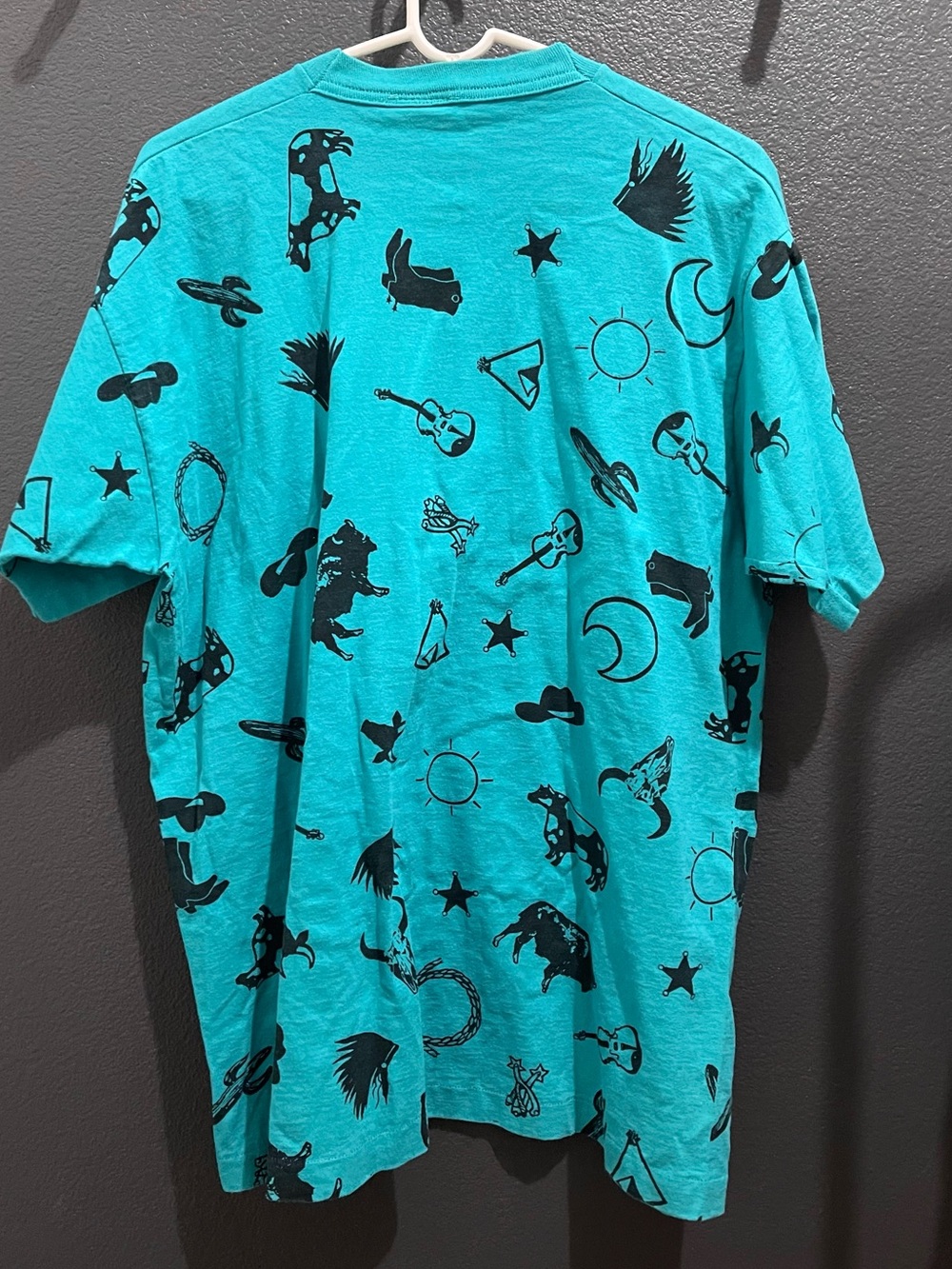 Vintage Western Print Top 100% Cotton - Picture 5 of 5